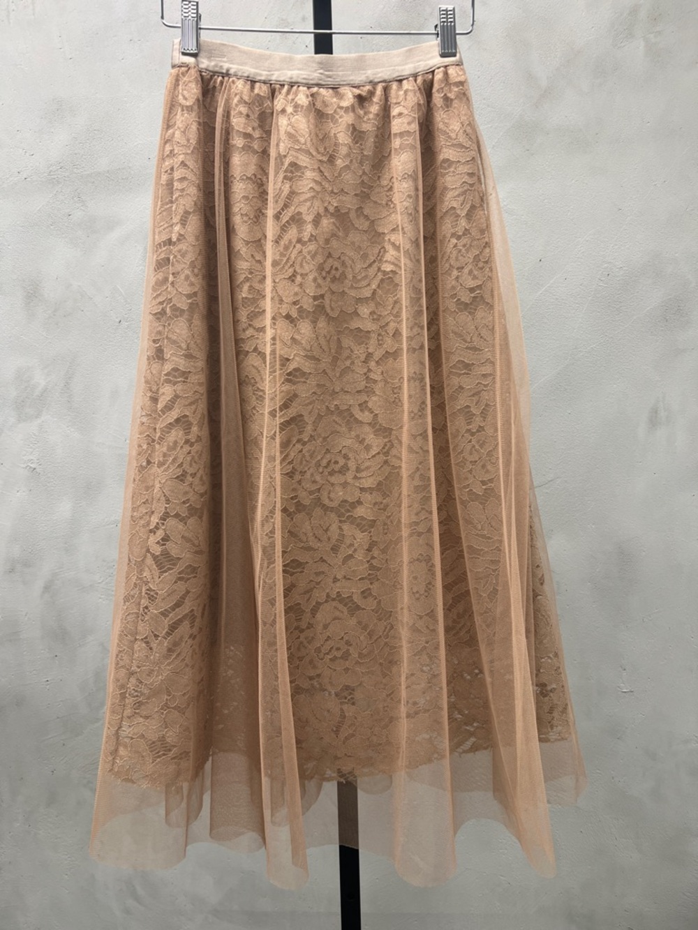 Wildfox Blush Lace Midi Skirt